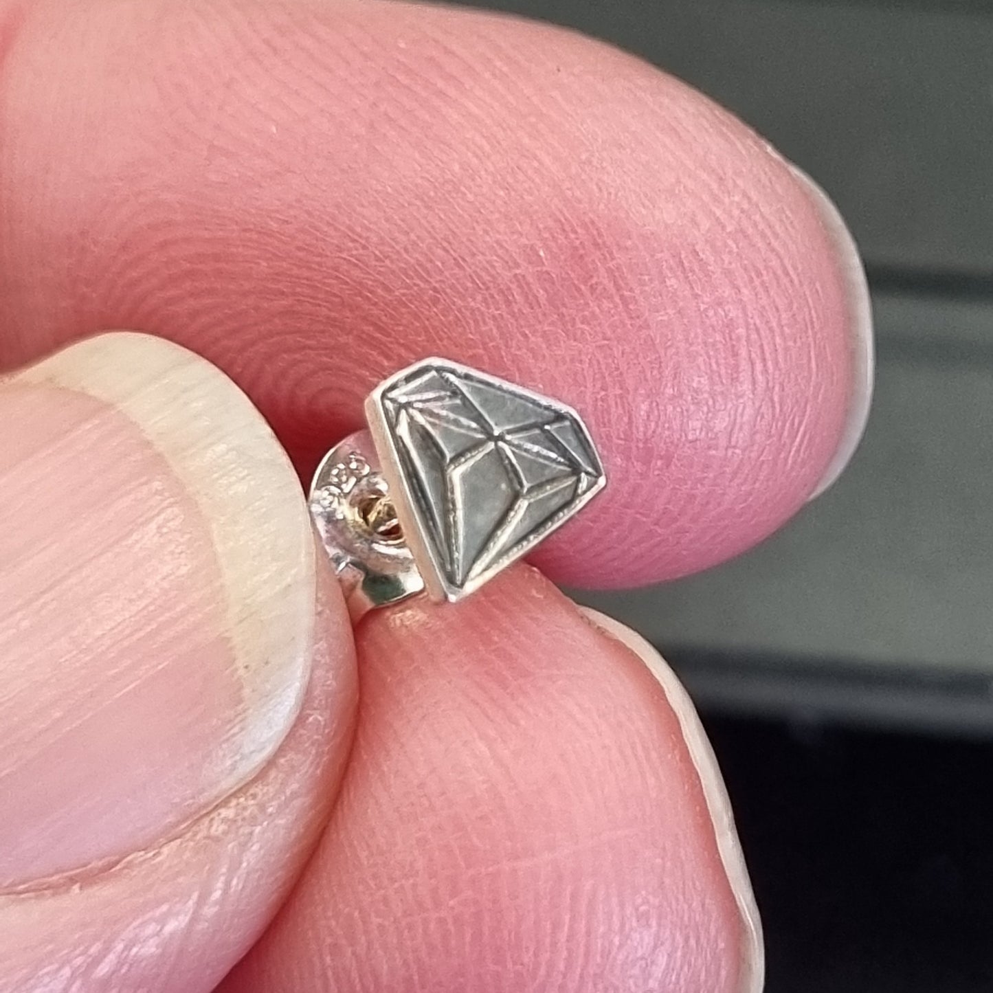 Diamond Essence – Sterling Silver Stud Earrings