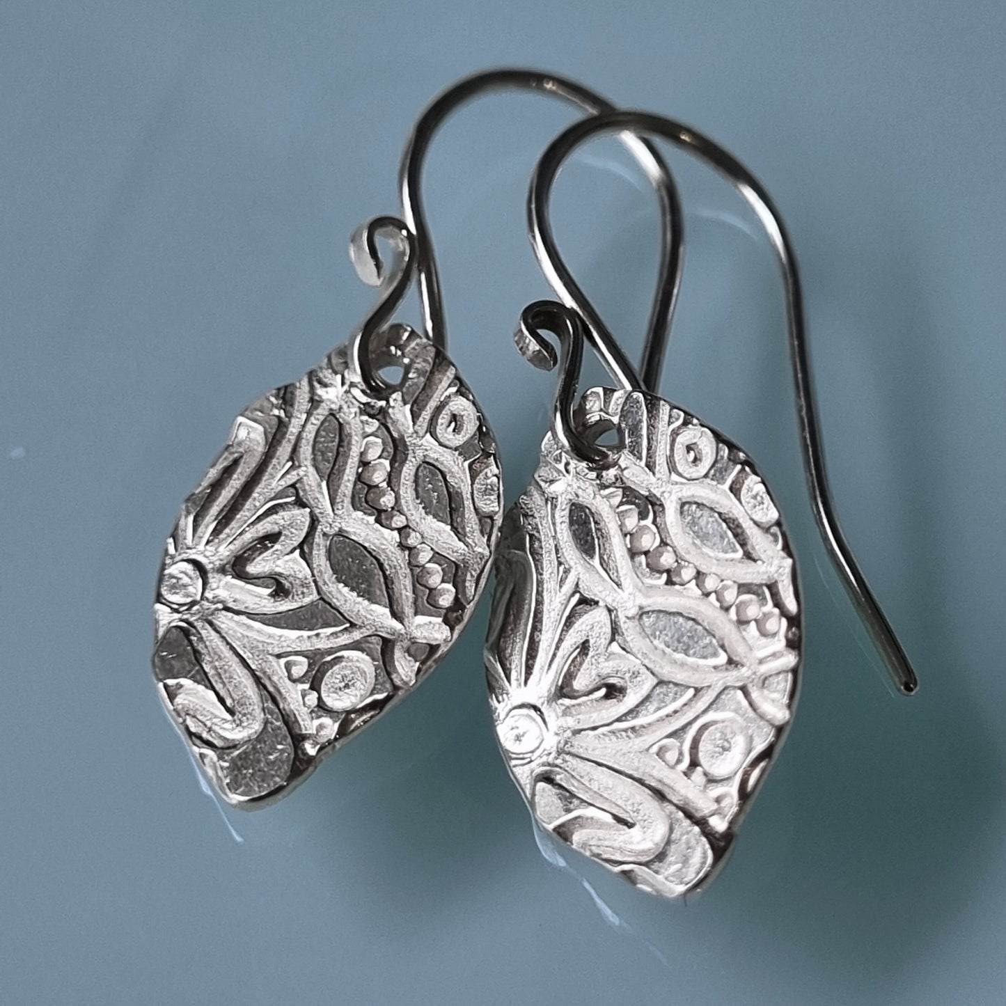Bright Leaf Earrings – Flat – Sterling Silver