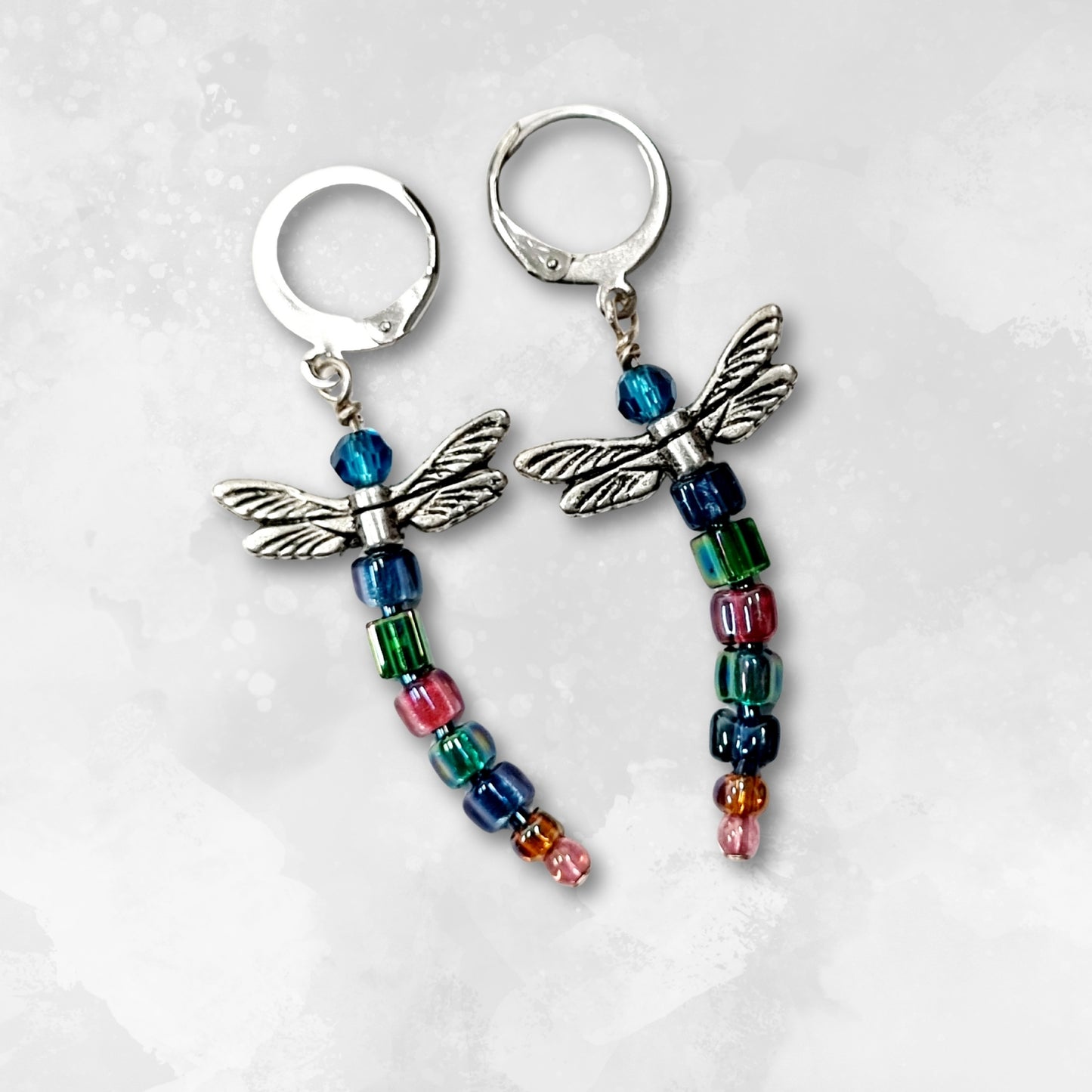 Beaded Dragonfly Earrings