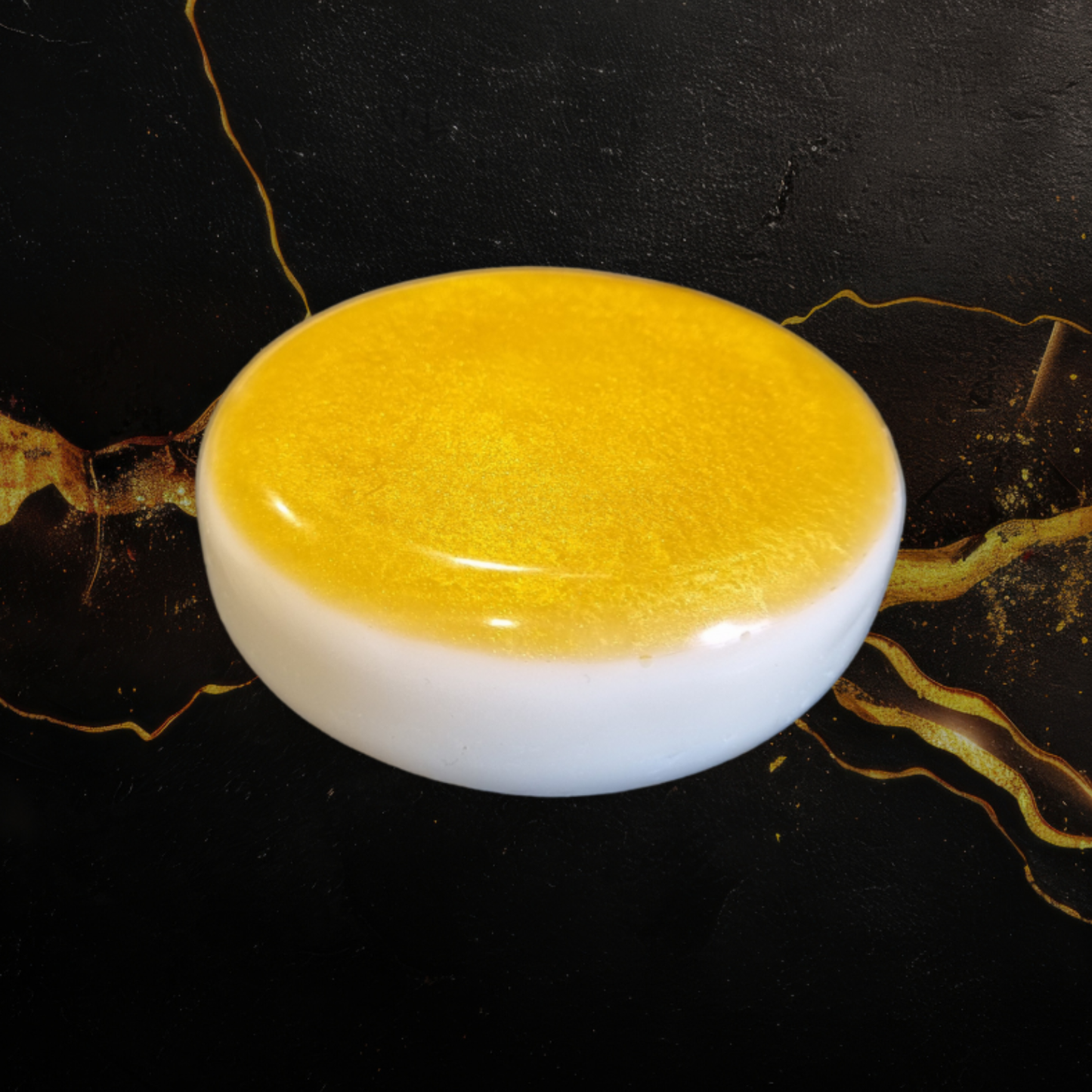 Gold-topped frankincense and myrrh soap