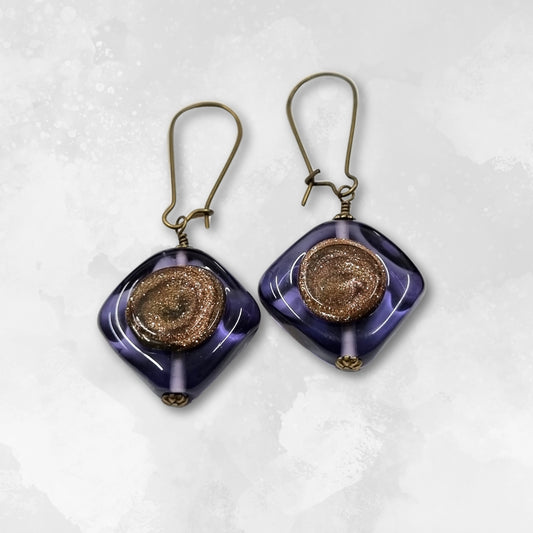 Copper Swirl Earrings