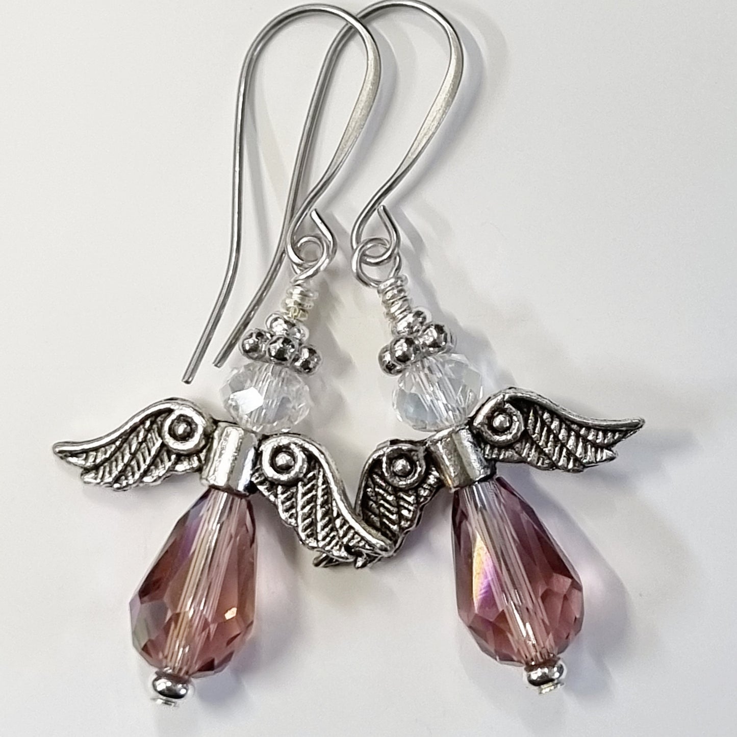 Purple Angel Earrings