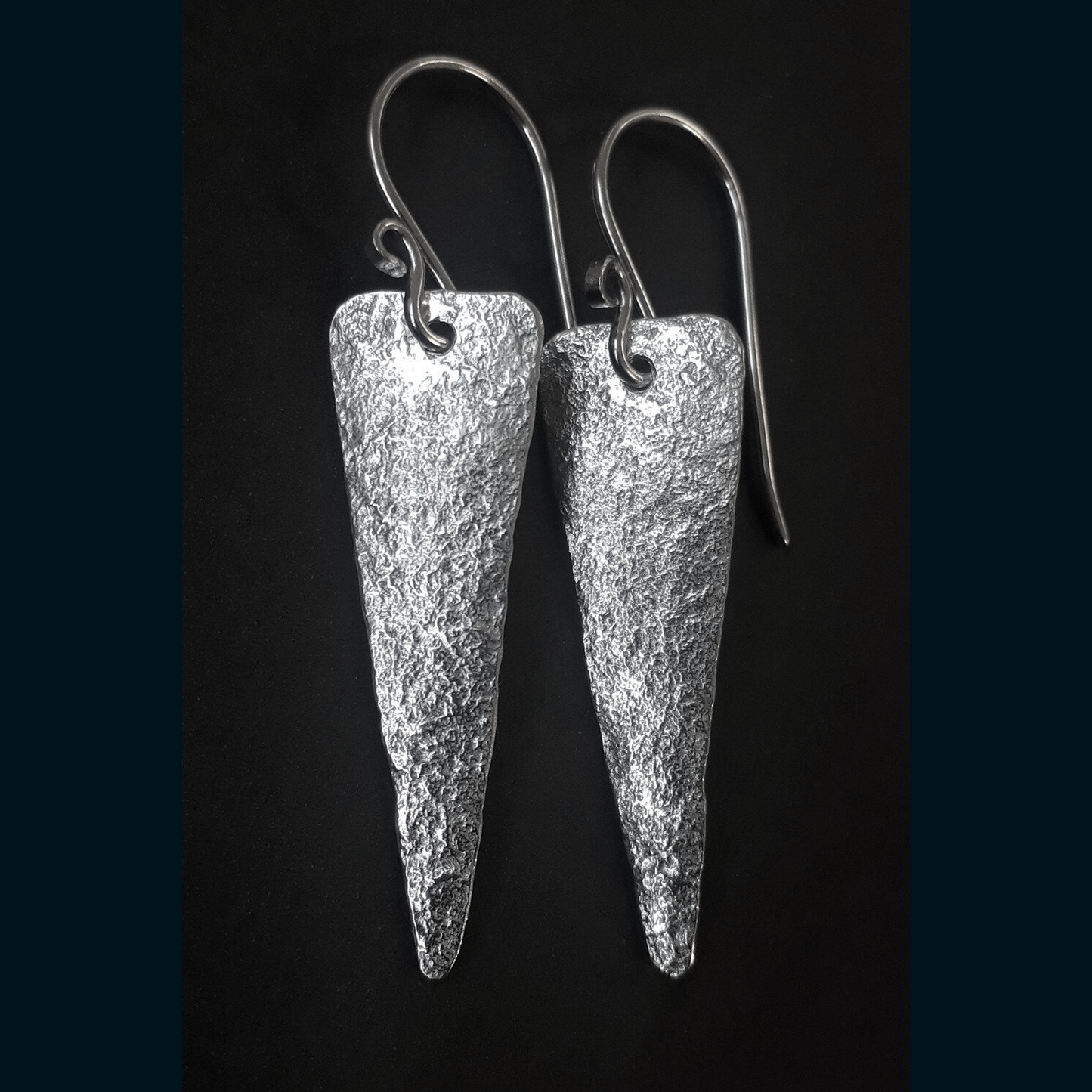Granitite Tris - Fine Silver Earrings