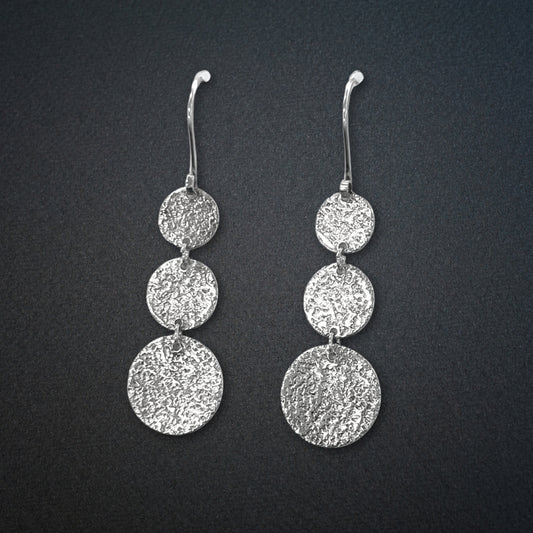 Triple Disc Earrings