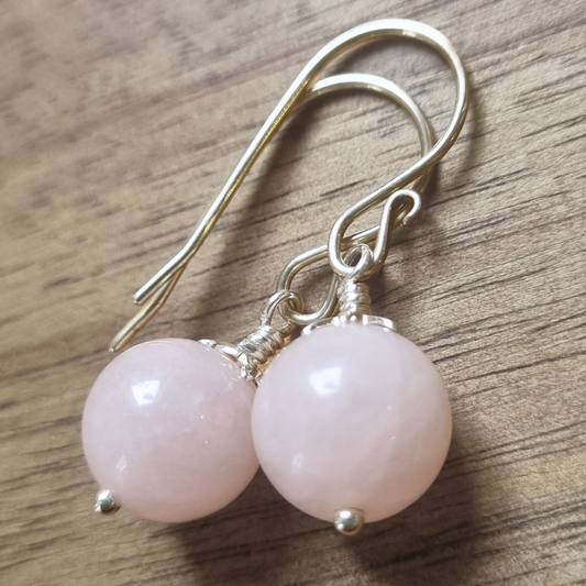 Rose Quartz Drop Earrings