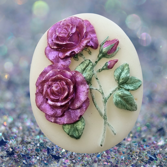 Hand-Painted Shea Butter Soap – Luxury Rose Scent