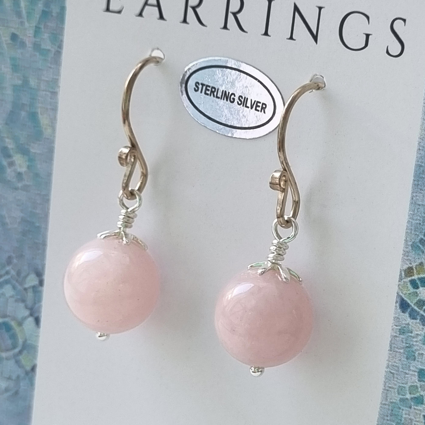 Rose Quartz Drop Earrings