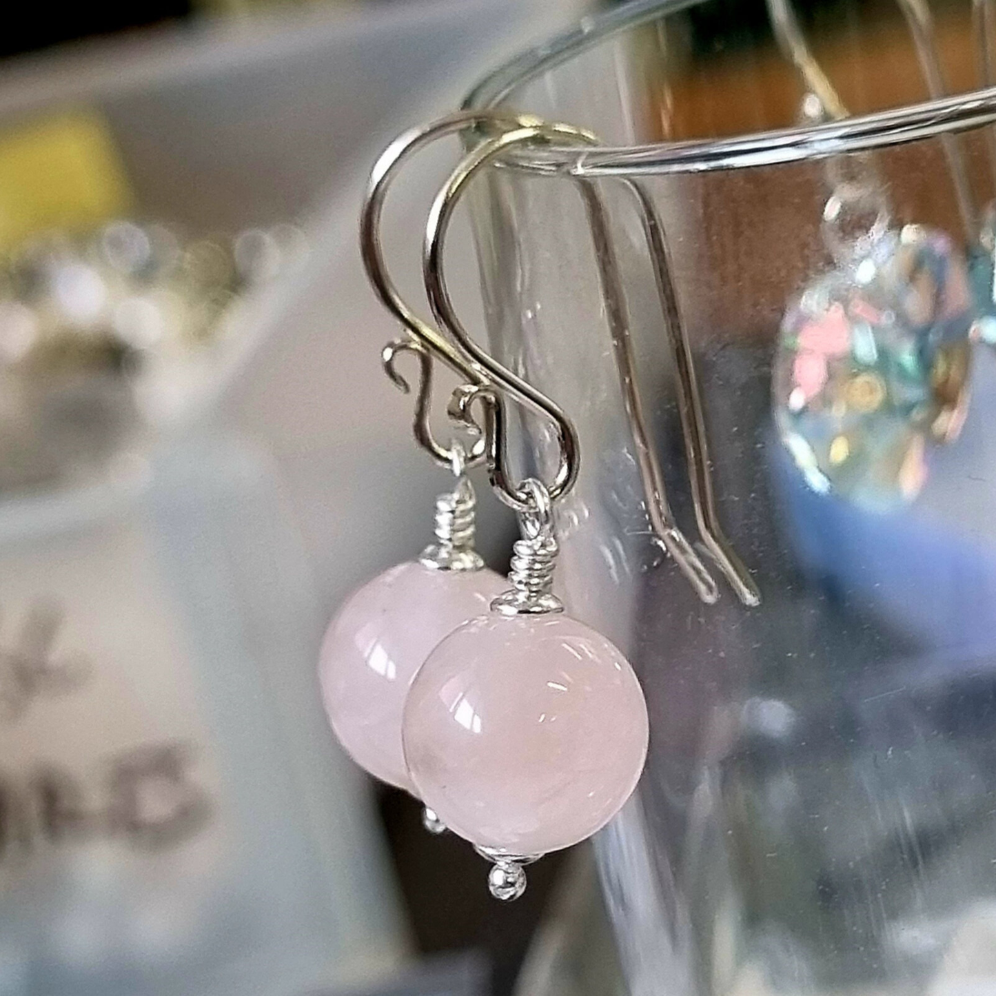 Rose Quartz Drop Earrings